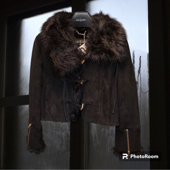 VINTAGE BABY PHAT LEATHER FAUX FUR JACKET NWT🔥 - Picture 3 of 8